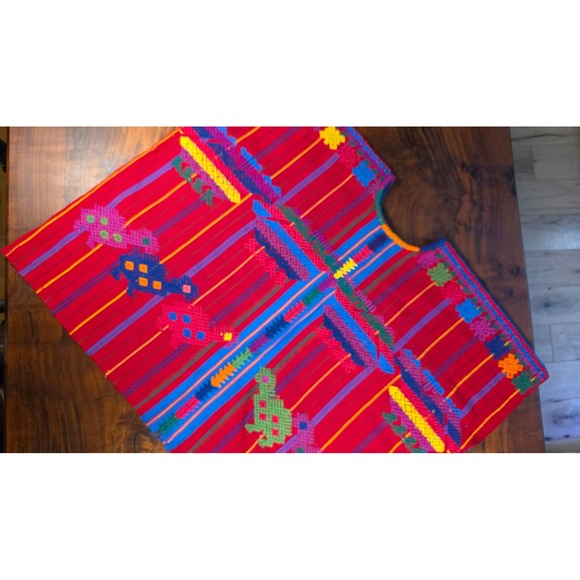 Handmade Other - Vintage Guatemalan Huipil Handwoven Embroidered Mayan Boho Textile